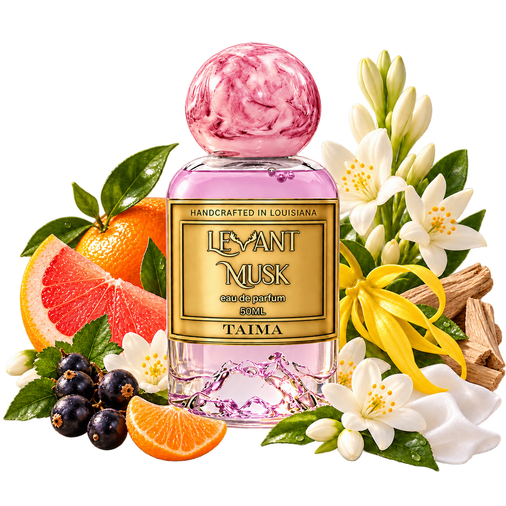 TAIMA by Levant Musk bottle with notes cutout
