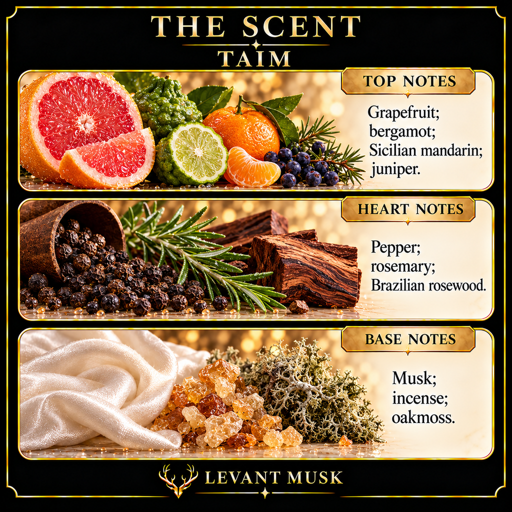 TAIM by Levant Musk note card