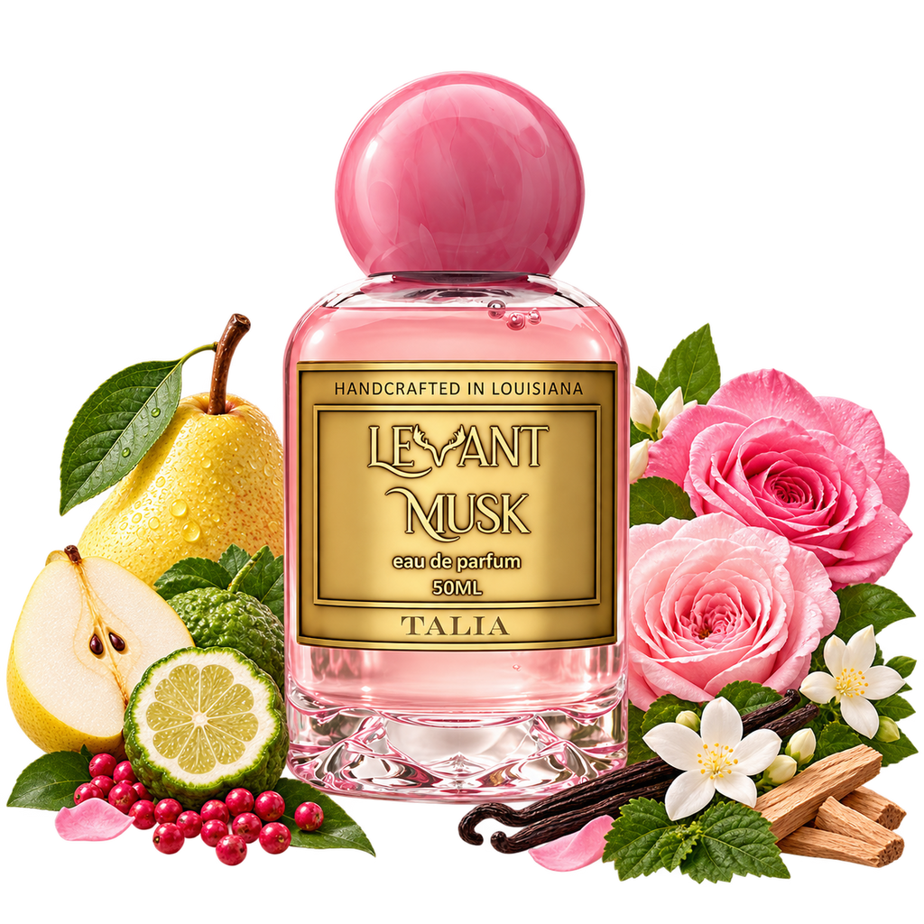 TALIA by Levant Musk bottle with notes cutout