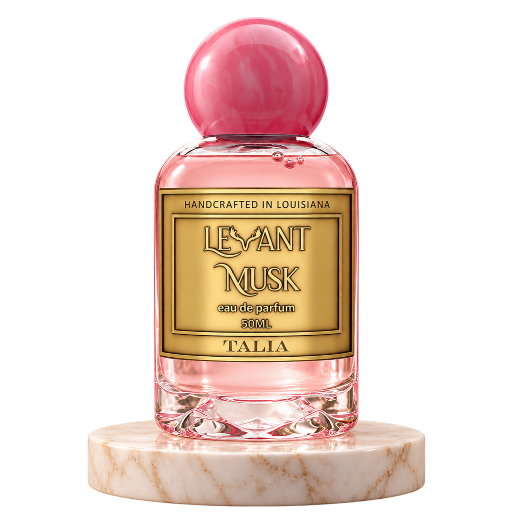 TALIA by Levant Musk plain bottle on marble