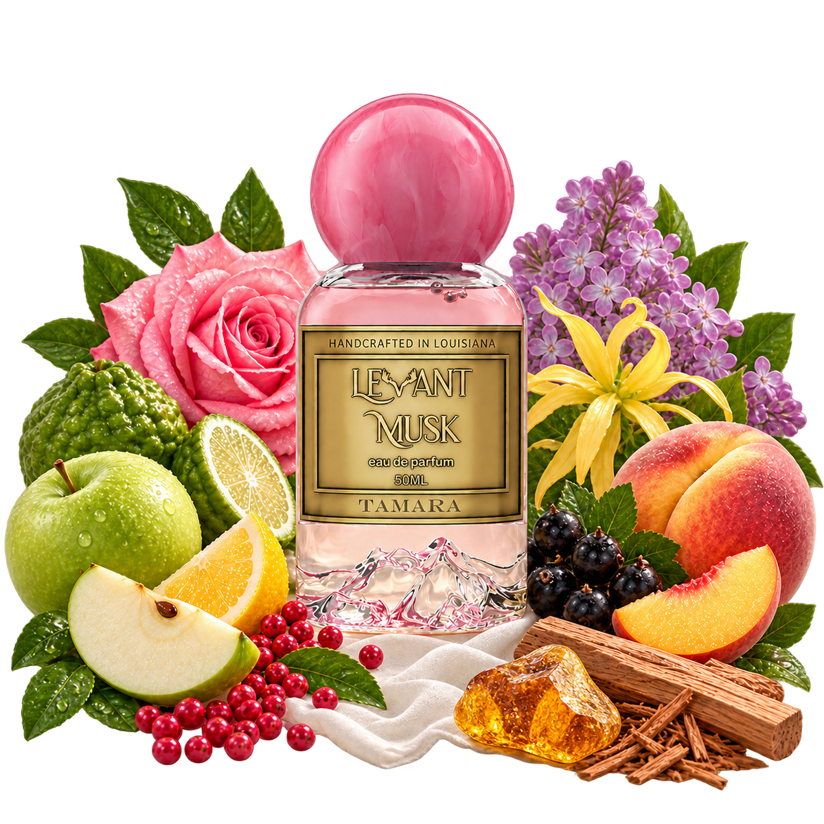 TAMARA by Levant Musk bottle with notes cutout