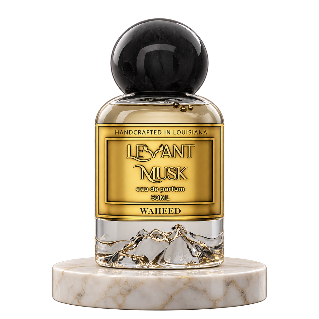 WAHEED by Levant Musk plain bottle on marble