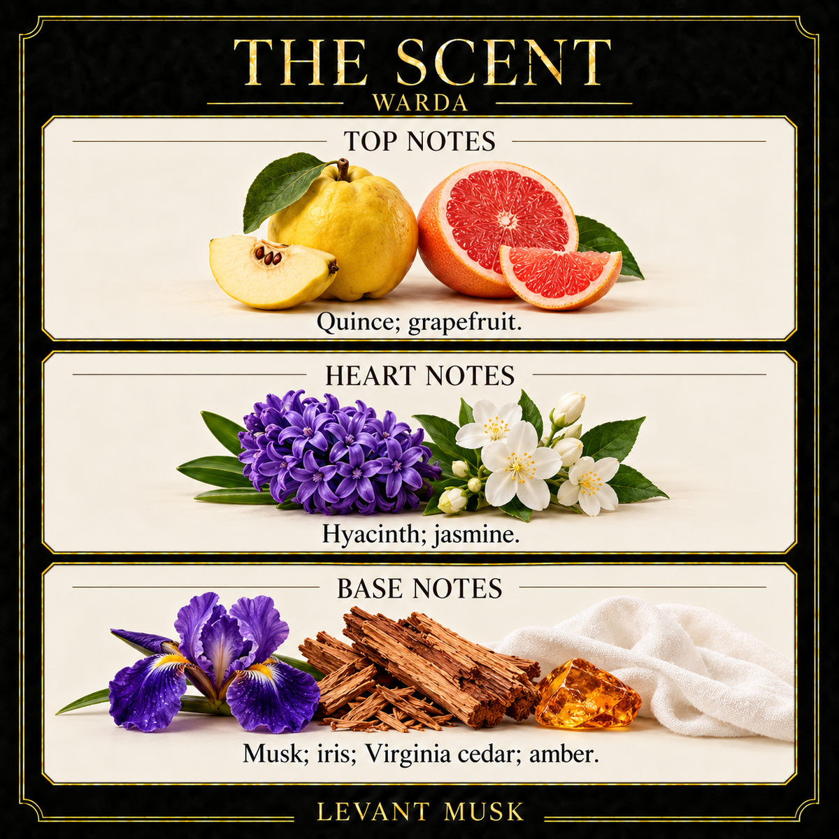 WARDA by Levant Musk note card