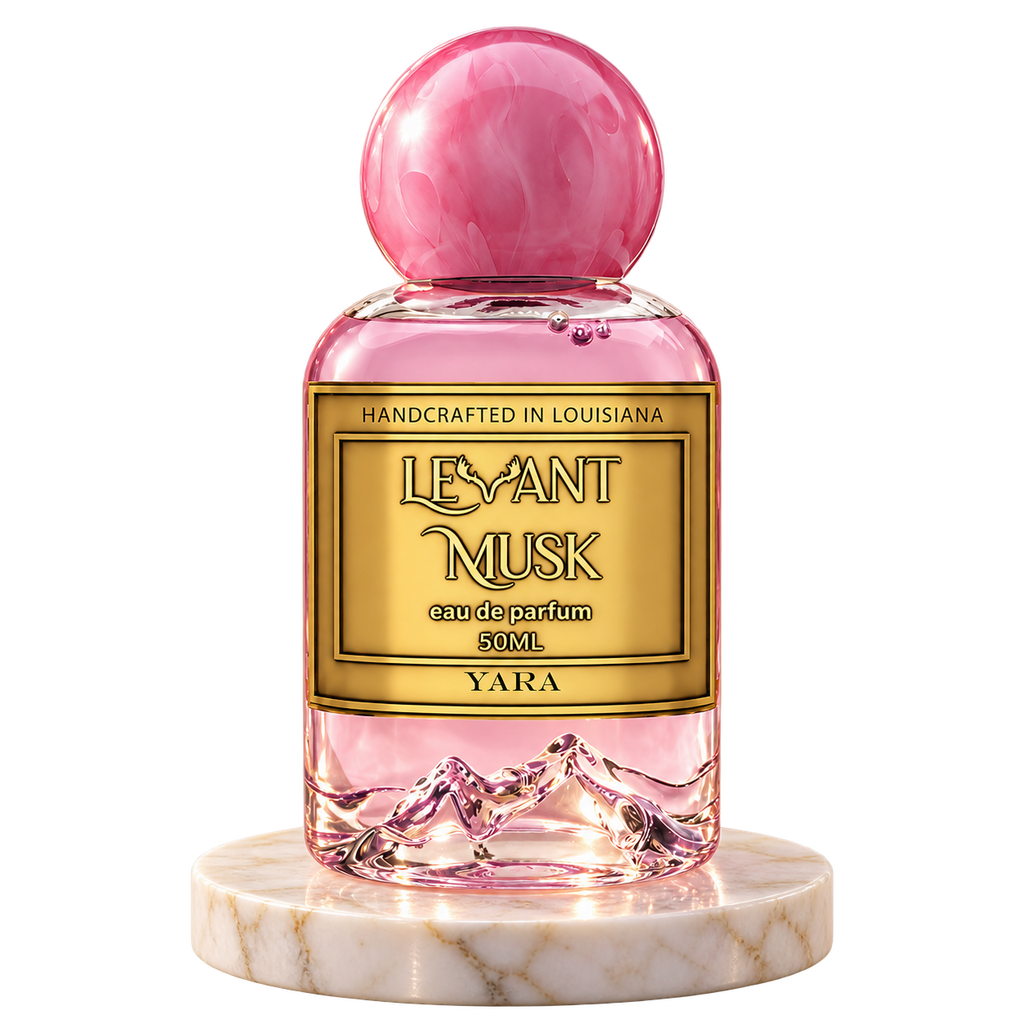 YARA by Levant Musk plain bottle on marble