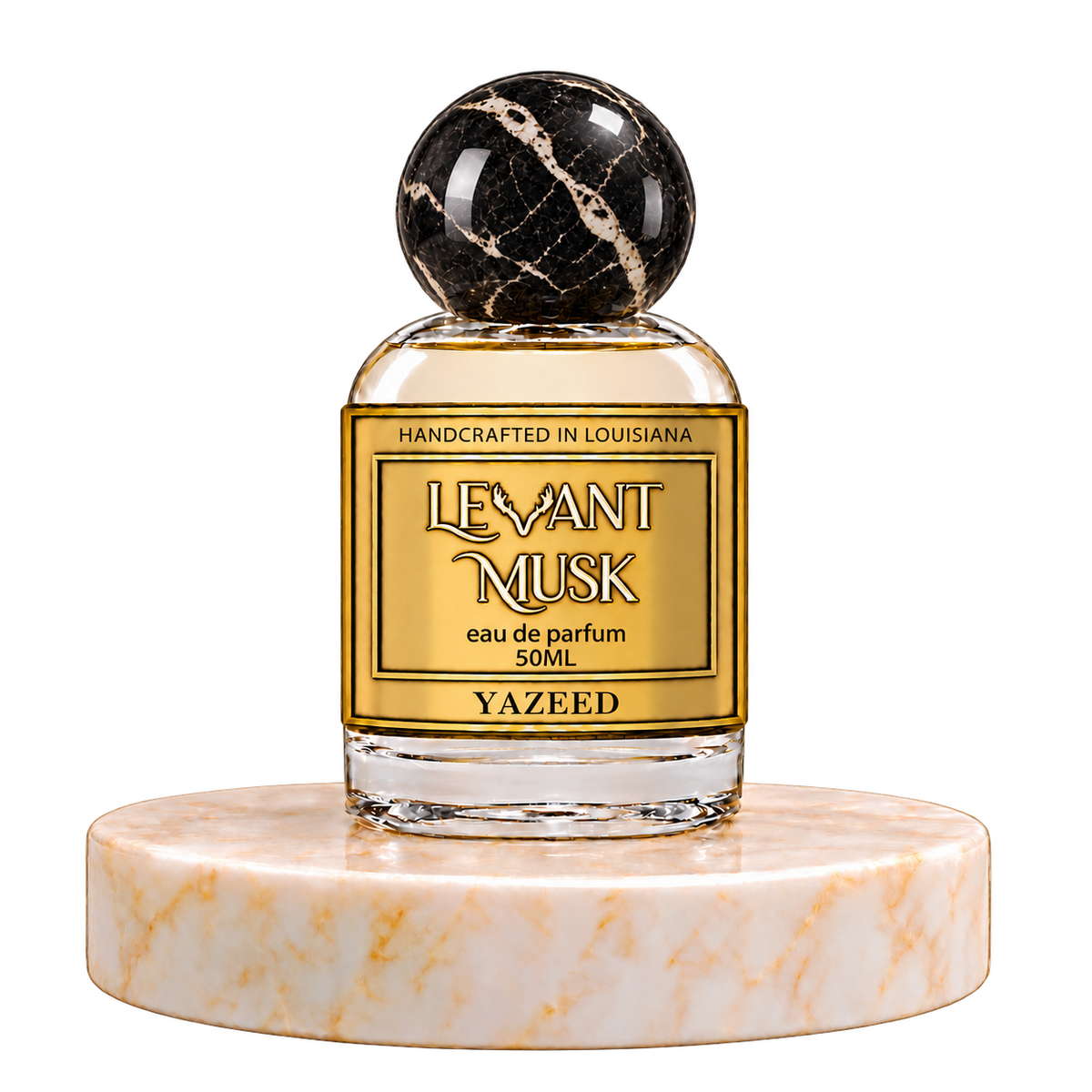 YAZEED by Levant Musk plain bottle on marble
