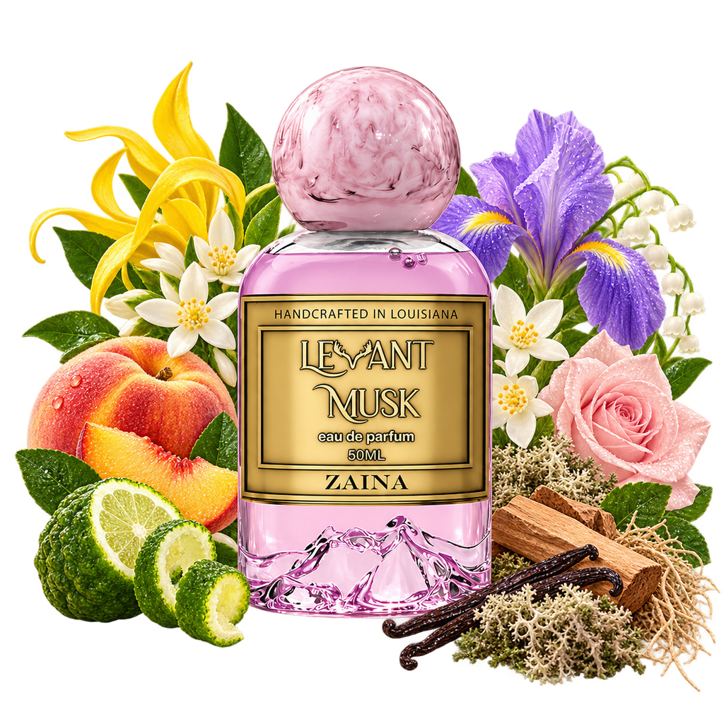 ZAINA by Levant Musk bottle with notes cutout