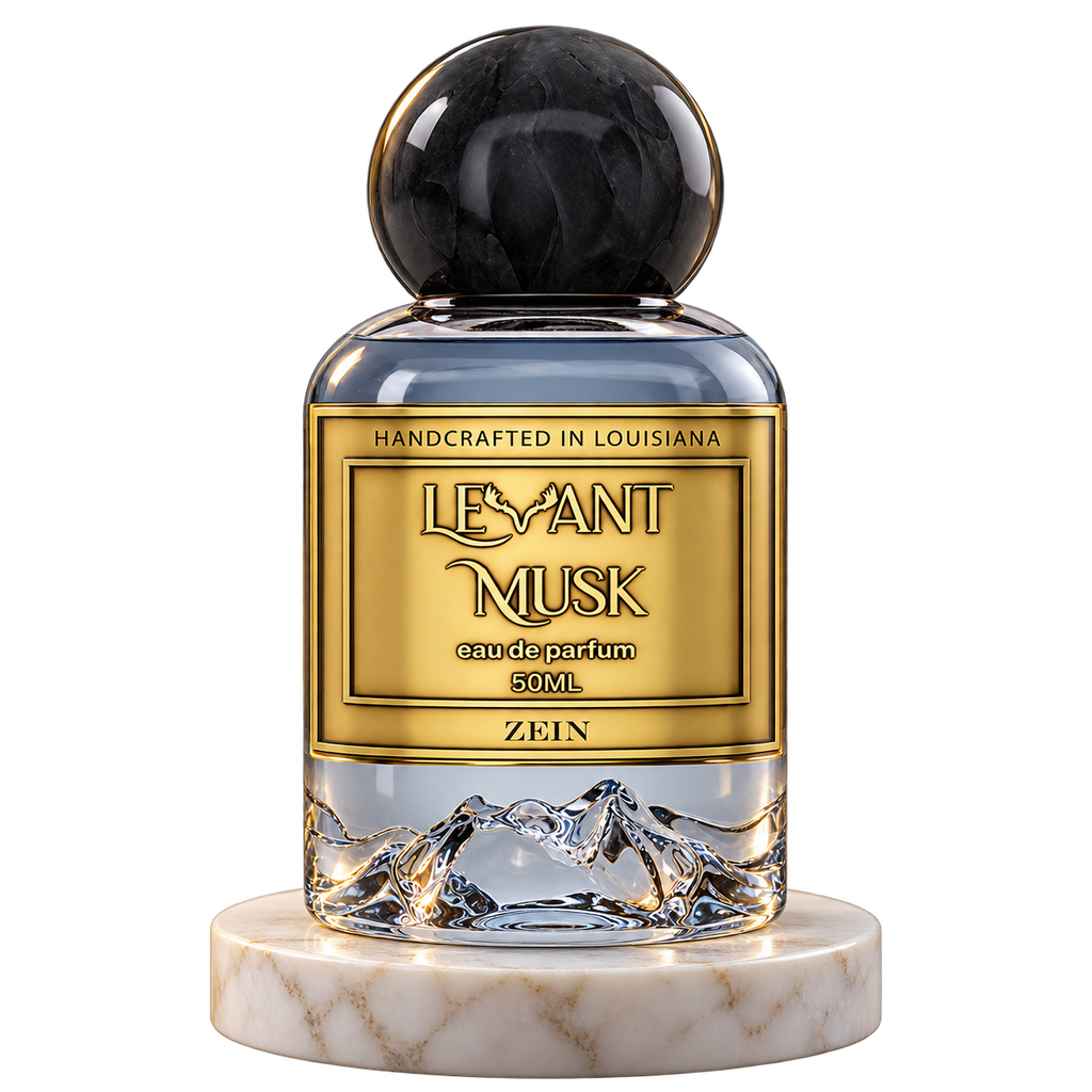 ZEIN by Levant Musk plain bottle on marble