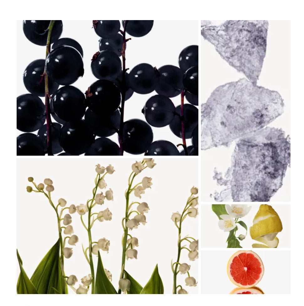 Eman fragrance styled with notes of grapefruit, lily of the valley, and cedarwood