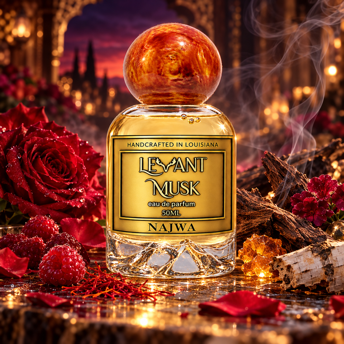NAJWA by Levant Musk, cinematic fragrance hero