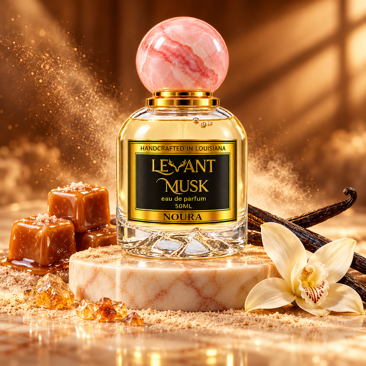 NOURA by Levant Musk, cinematic fragrance hero