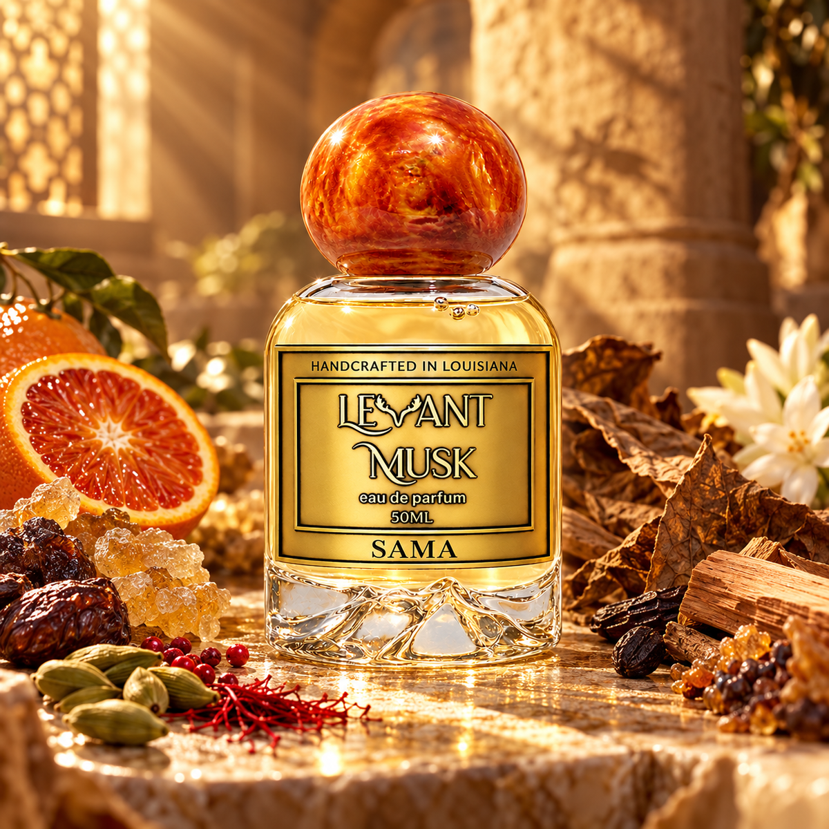 SAMA by Levant Musk, cinematic fragrance hero